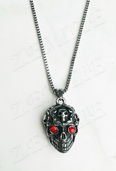 Großhändler Z. Emilie - Skull steel necklace