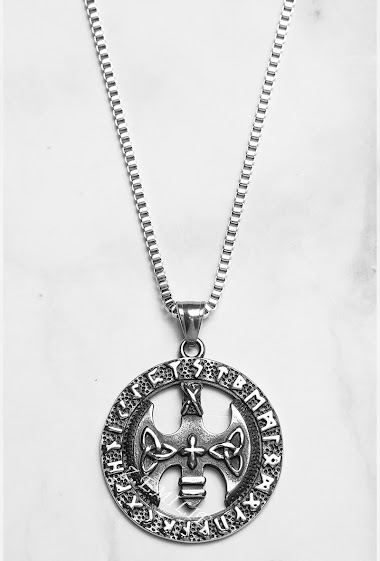 Großhändler Z. Emilie - Viking tribal steel necklace