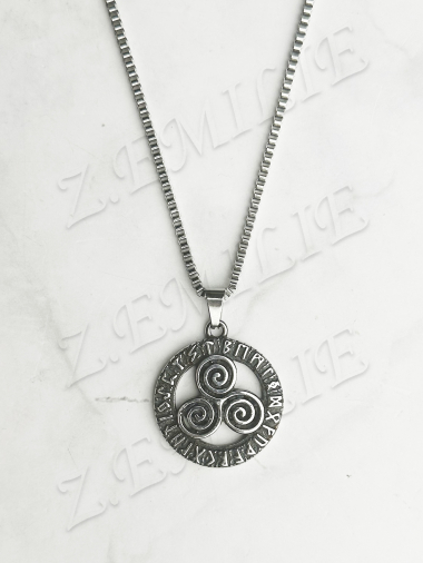 Wholesaler Z. Emilie - Steel triskel necklace