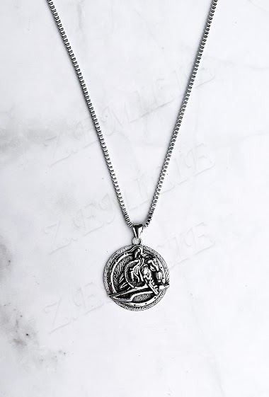 Warrior viking steel necklace