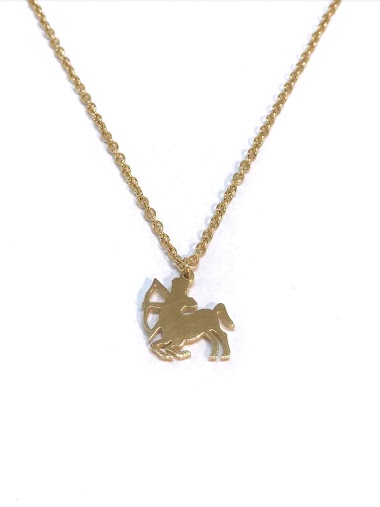 Großhändler Z. Emilie - Zodiac Sagittarius steel necklace