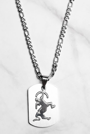 Mayorista Z. Emilie - Zodiac sagittarius steel necklace
