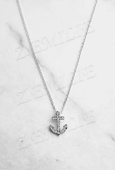 Wholesaler Z. Emilie - Marine anchor necklace