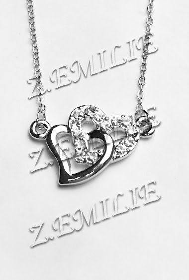 Großhändler Z. Emilie - Double heart necklace