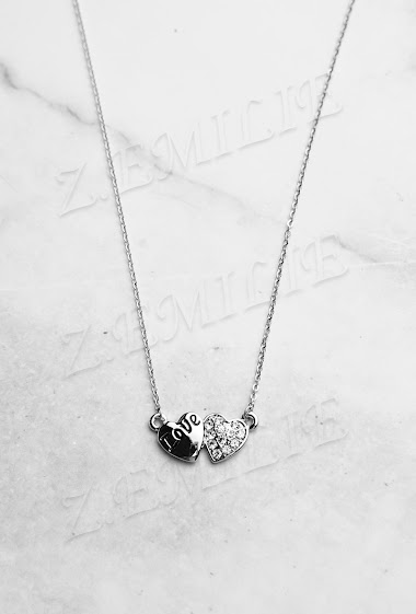 Wholesaler Z. Emilie - Double heart necklace