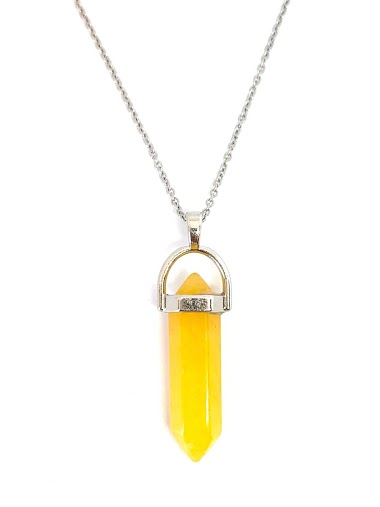 Großhändler Z. Emilie - Yellow chalcedony stone necklace
