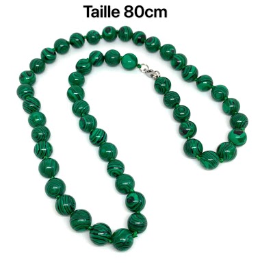 Wholesaler Z. Emilie - Malachite stone necklace 10mm