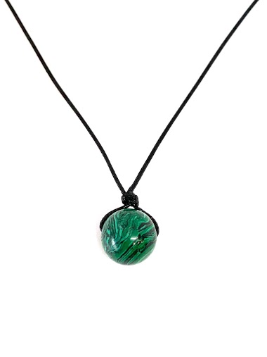 Wholesaler Z. Emilie - Malachite stone necklace 16mm