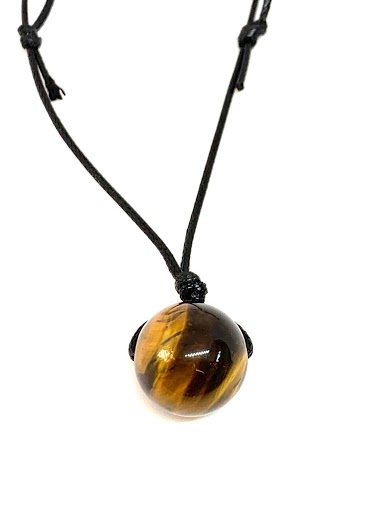 Wholesaler Z. Emilie - Tiger eye stone necklace 16mm