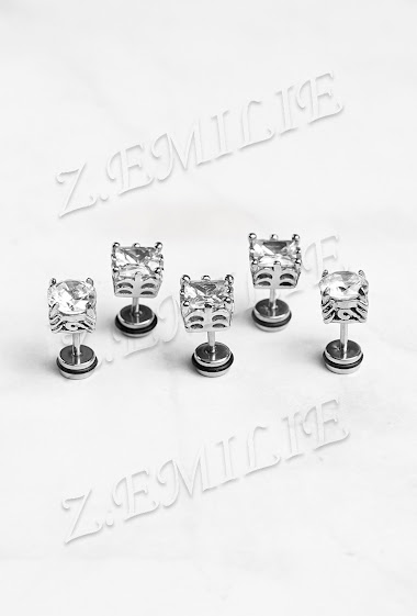 Mayorista Z. Emilie - Fake piercing zirconium earring