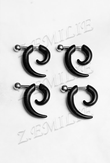 Wholesaler Z. Emilie - Fake piercing spiral earring 3mm