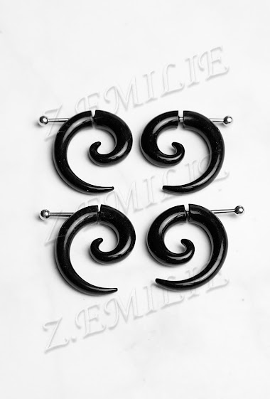 Wholesaler Z. Emilie - Fake piercing spiral earring 6mm