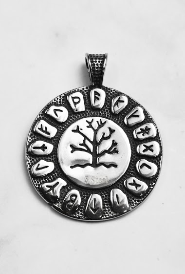 Großhändler Z. Emilie - Viking tree of life steel pendant