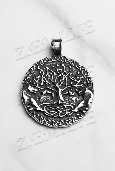 Großhändler Z. Emilie - Tree of life steel pendant