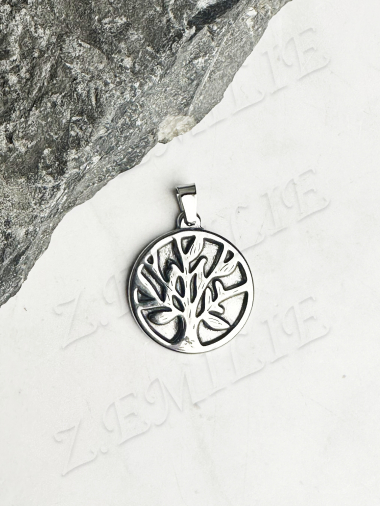 Wholesaler Z. Emilie - Steel tree of life pendant