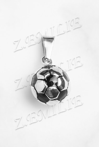 Grossiste Z. Emilie - Pendentif acier ballon de foot