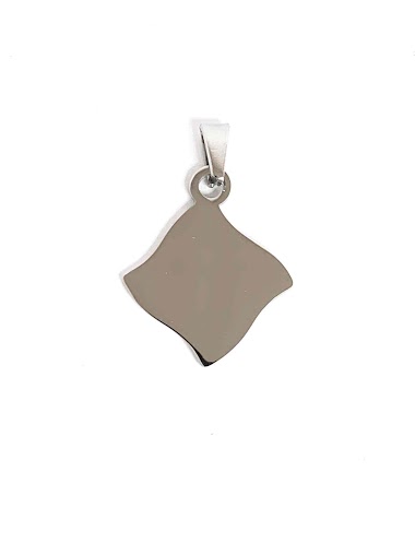 Wholesaler Z. Emilie - Square steel pendant to engrave