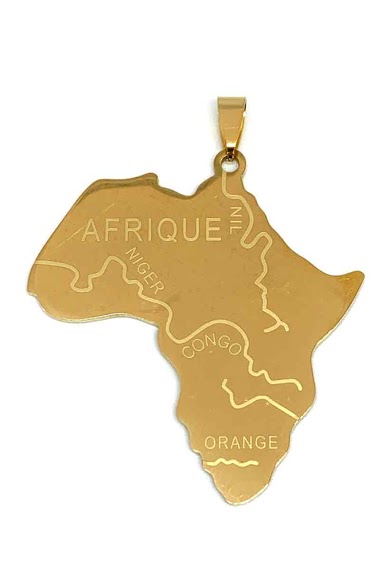 Großhändler Z. Emilie - Map Africa steel pendant
