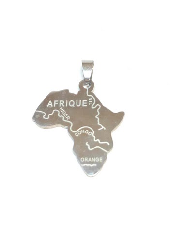 Mayorista Z. Emilie - Colgante de acero mapa de África