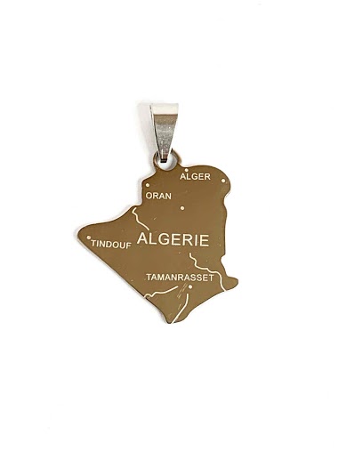 Großhändler Z. Emilie - Map Algeria steel pendant
