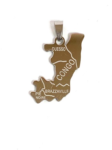 Wholesaler Z. Emilie - Map Congo steel pendant