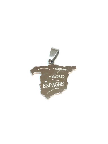 Großhändler Z. Emilie - Map Spain steel pendant