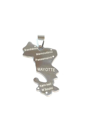 Großhändler Z. Emilie - Map Mayotte steel pendant