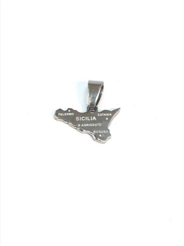 Wholesaler Z. Emilie - Map Sicily steel pendant