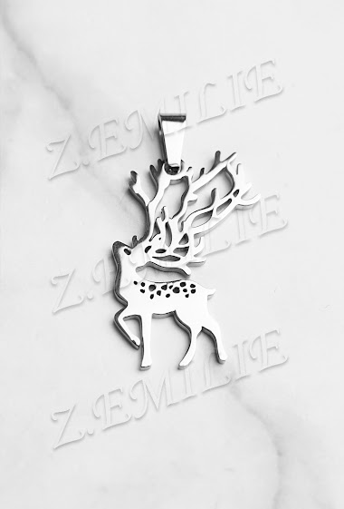 Wholesaler Z. Emilie - Cerf steel pendant