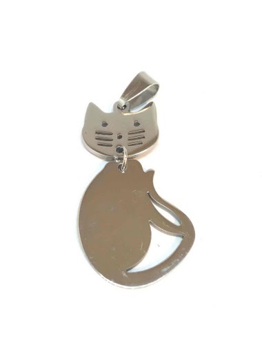Wholesaler Z. Emilie - Cat steel pendant