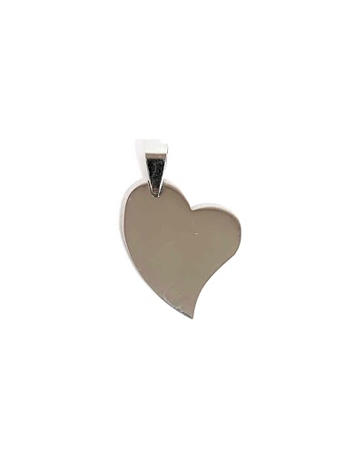 Wholesaler Z. Emilie - heart steel pendant to engrave