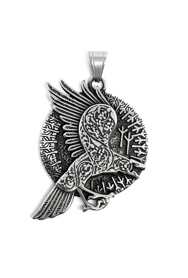 Wholesaler Z. Emilie - Viking raven steel pendant