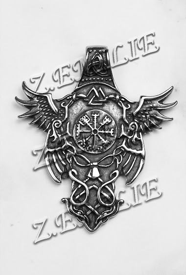 Großhändler Z. Emilie - Viking raven steel pendant