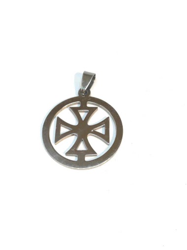 Wholesalers Z. Emilie - Cross Maltese steel pendant