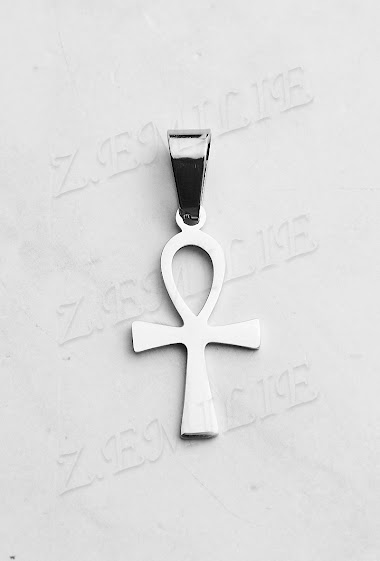 Grossiste Z. Emilie - Pendentif acier croix de vie égyptienne
