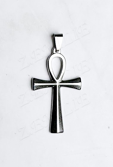 Egypt cross steel pendant