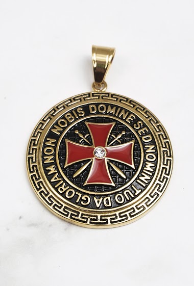 Großhändler Z. Emilie - Templar cross steel pendant