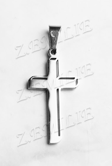 Wholesaler Z. Emilie - Cross steel pendant