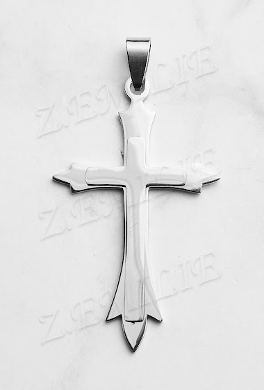 Cross steel pendant