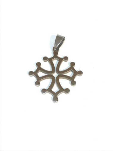 Wholesalers Z. Emilie - Cross occitan steel pendant