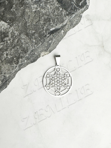 Wholesaler Z. Emilie - Metatron's cube steel pendant