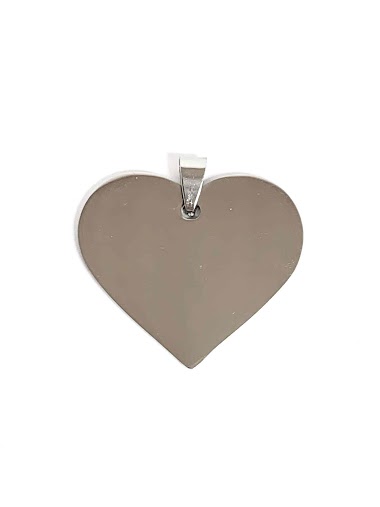 Wholesaler Z. Emilie - Heart steel pendnat to engrave