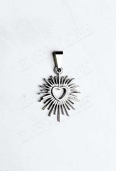 Wholesalers Z. Emilie - Heart steel pendant