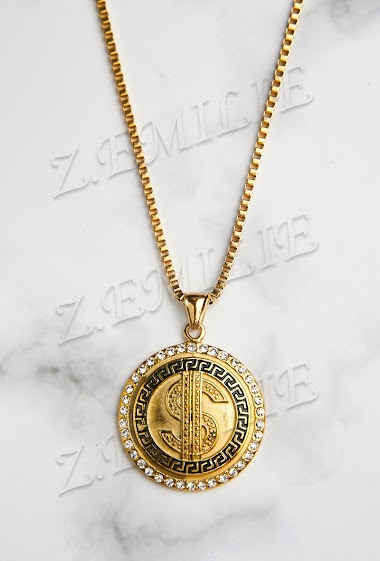 Wholesaler Z. Emilie - Dollar steel pendant