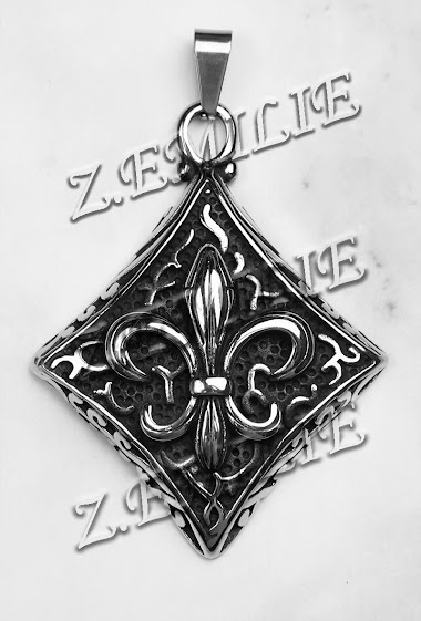 Großhändler Z. Emilie - lily flower steel pendant