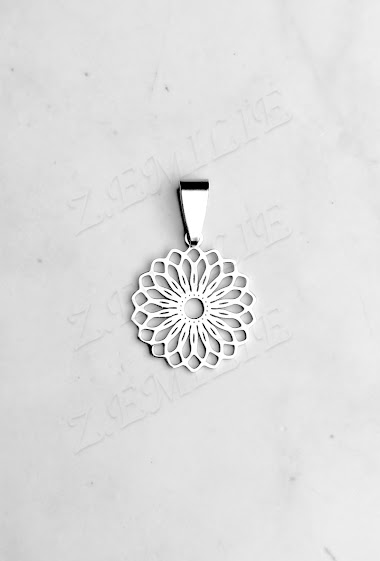 Wholesaler Z. Emilie - Mandala flower steel pendant