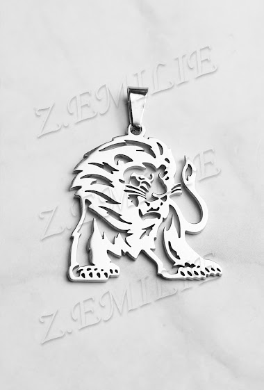 Grossiste Z. Emilie - Pendentif acier lion