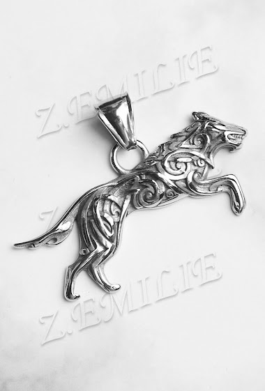 Wholesaler Z. Emilie - Wolf steel pendant