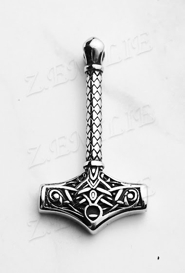 Grossiste Z. Emilie - Pendentif acier marteau de Thor viking