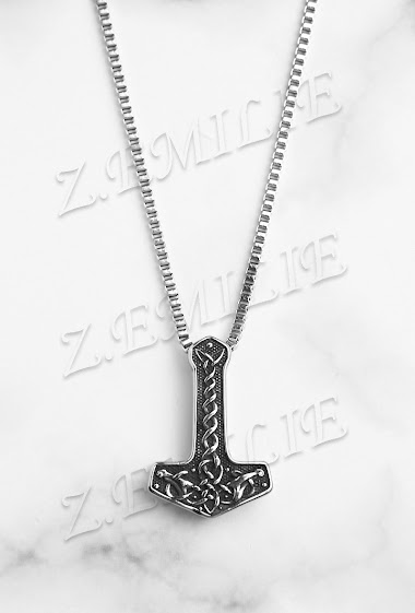 Mayorista Z. Emilie - Torus hammer viking steel necklace